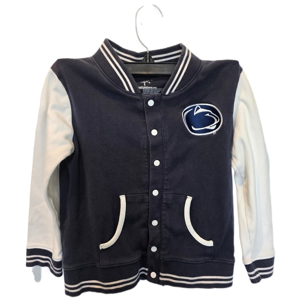 Creative Knitwear Penn State Nittany Lions Varsity‎ Jacket Navy White Youth 5